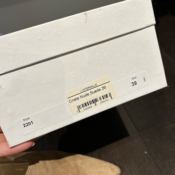 Lintervalle - crista nude suede mule - Picture 5 of 5